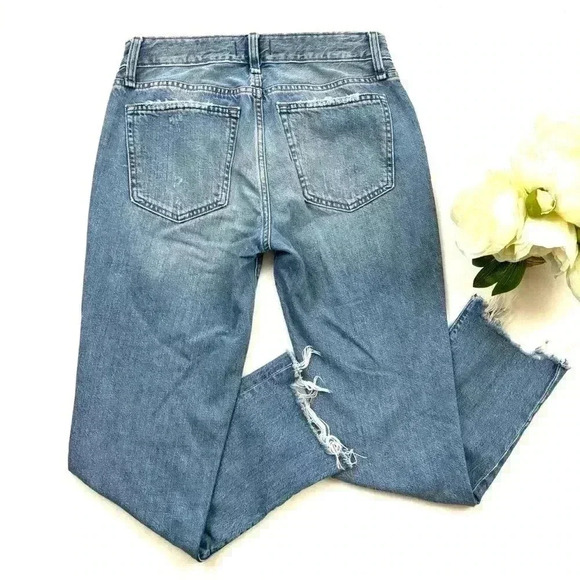 Abercrombie Fitch Slim Boyfriend Raw Hem Button Fly 100% Cotton Jeans Size 26 - Picture 9 of 16